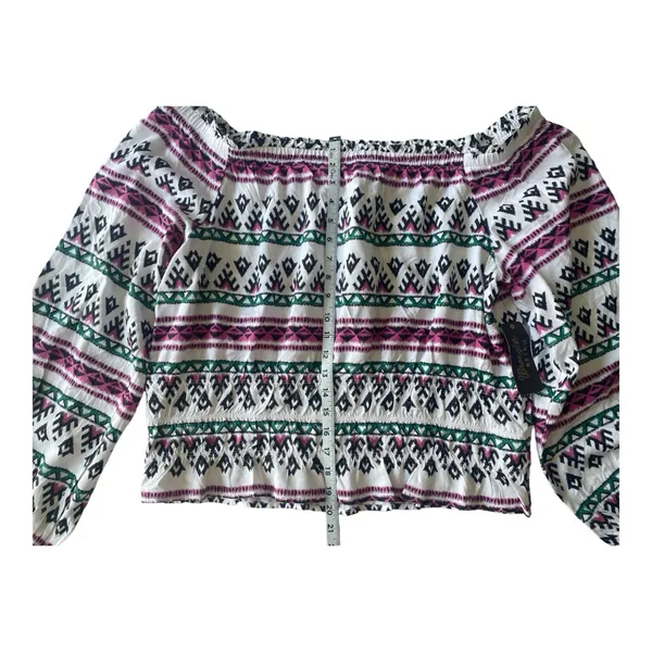 Wrangler Retro Off‎ Shoulder Long Sleeve Elastic Women’s Top Plus Size Size XXL - Image 5