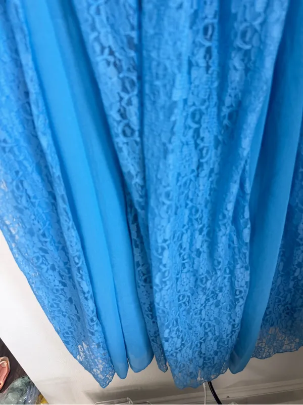 The Paragon Blue Lace Maxi Dress - Image 3
