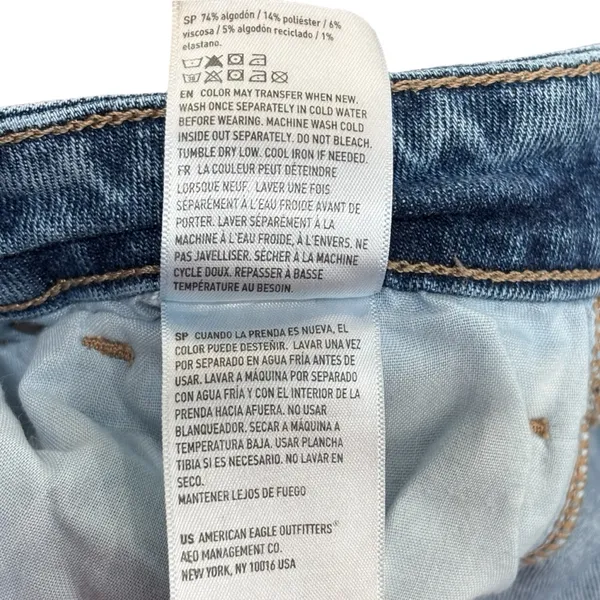 American Eagle Blue Jeans Stretch Denim Size 6 Long Women's - Image 7