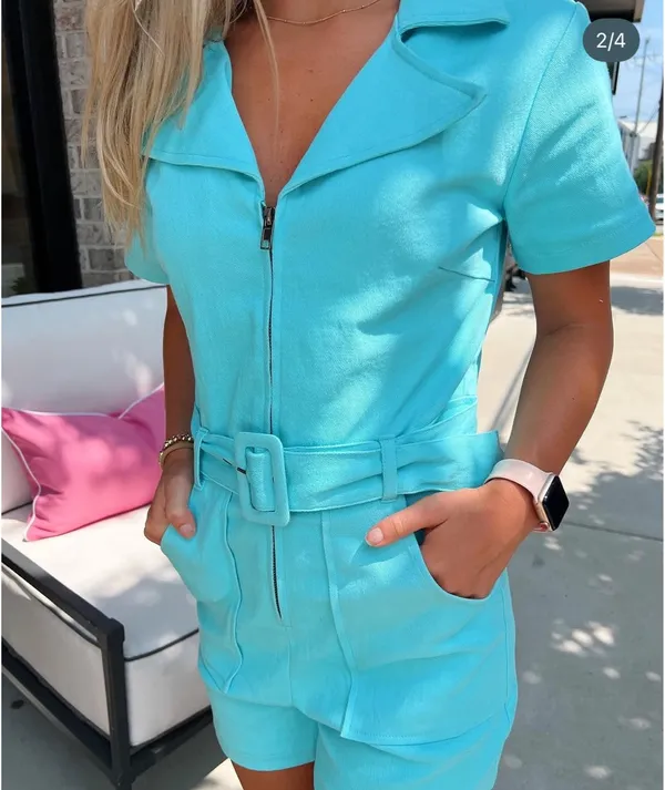 Day + Moon Blue Romper - Image 4
