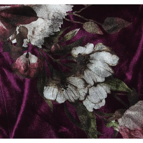 NWT SLNY Embellished Sheath Velvet Floral Print Dress Magenta Purple Multi 14 - Image 9