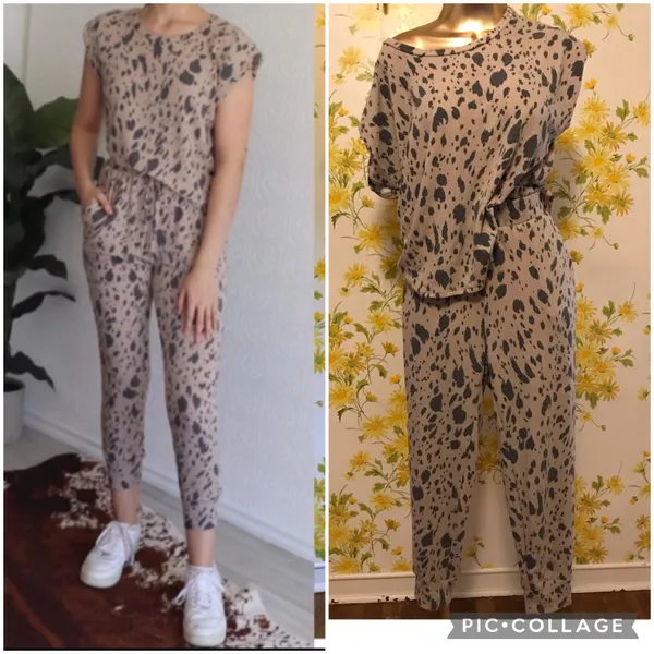 Loungewear matching set Allover Print jogger set size L Size L - Image 3