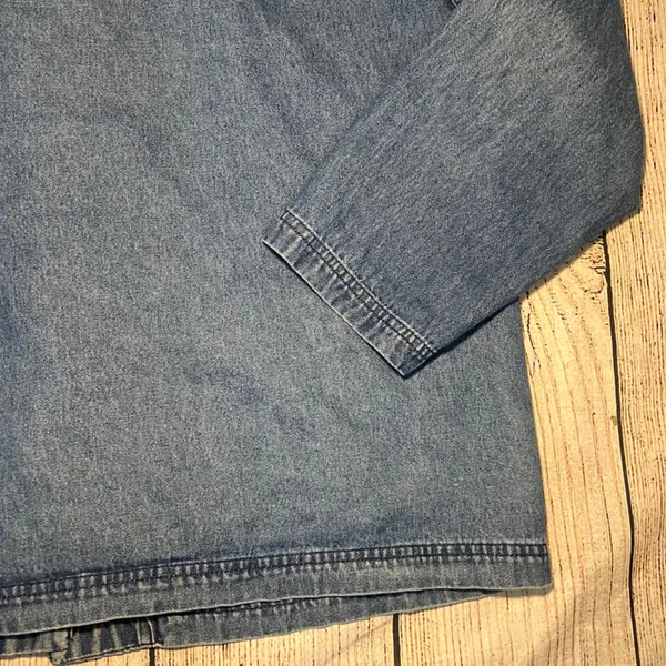 VTG 90s Teddi‎ Denim Button Up Jacket Embroidered Collar Pockets Blue Womens XL - Image 12