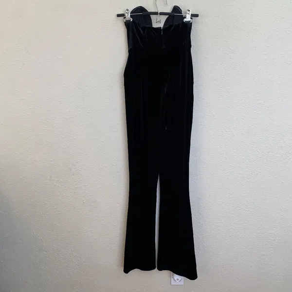 NBD x revolve black‎ strapless velvet jumpsuit NBD Kona Jumpsuit Black size XXS - Image 6