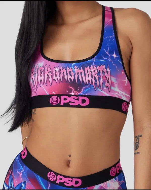 PSD Women’s Rick and Morty - Metal Logo Bra - Image 3