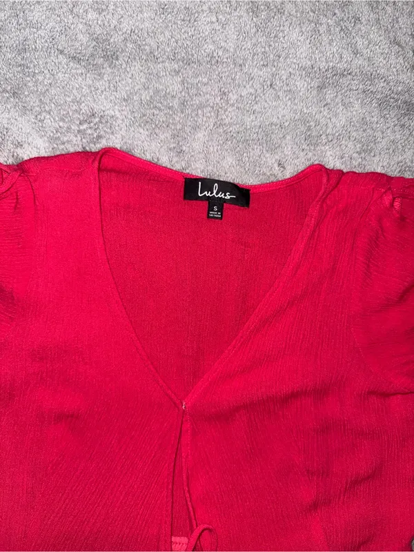 LULU’s Wrap Maxi Dress with Tie Waist size small - Image 6