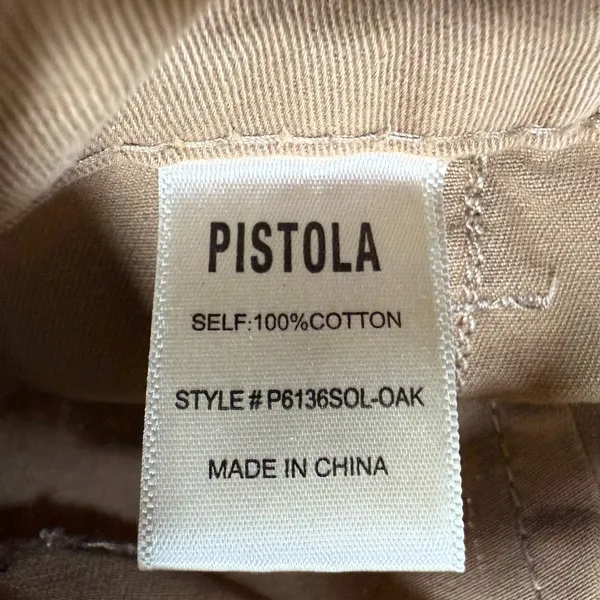 Pistola 26 Oak High‎ Rise Chino Pant Button Fly Brown Carpenter 100% Cotton Y2K - Image 11