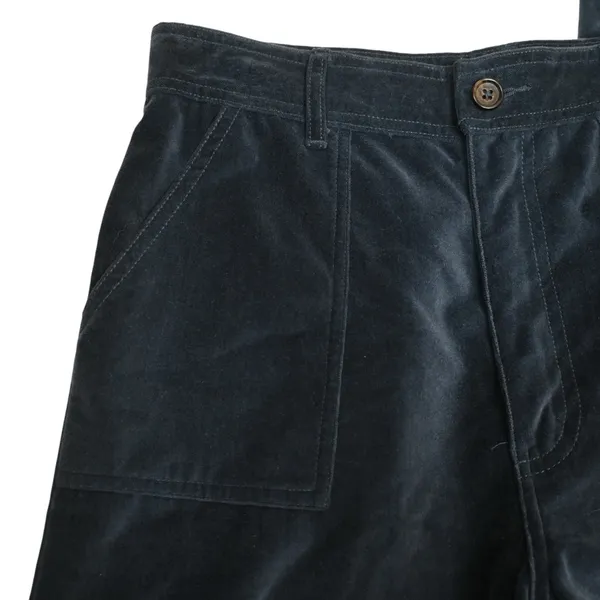 FRYE Womens 27 Camber Wide Leg Crop Velvet Pant in Midnight Blue - Image 7