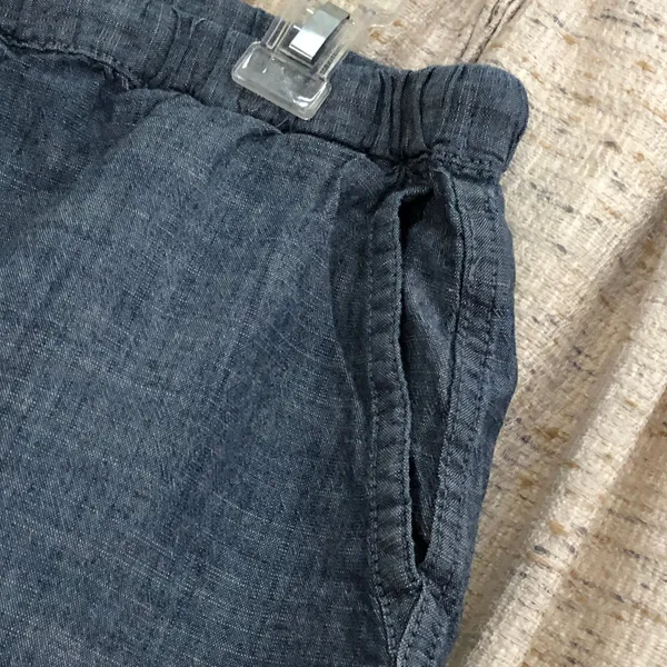 J.Crew Factory Blue Chambray Drawstring Shorts  - Image 3
