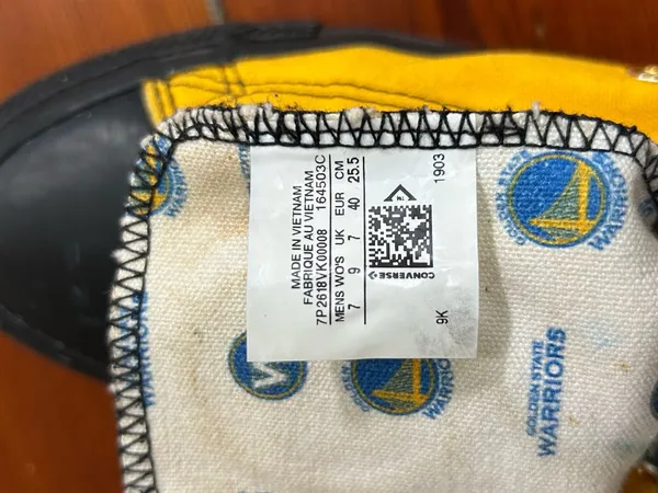 Converse Chuck Taylor NBA Golden State Warriors High Tops Men’s 7 Women’s 9 👽🧡 - Image 7