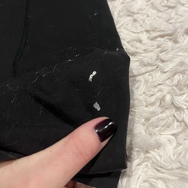 Lululemon Women’s Black Yoga Athletic Leggings Pants Size 6 Blue Waisted Flare - Image 5