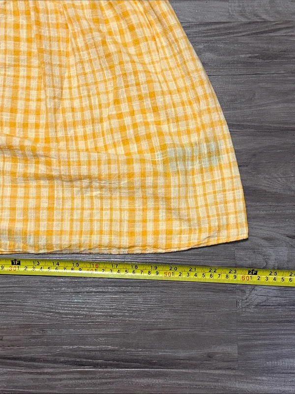 Urban Outfitters Yellow Gingham Puff-Sleeve Dress - Image 7