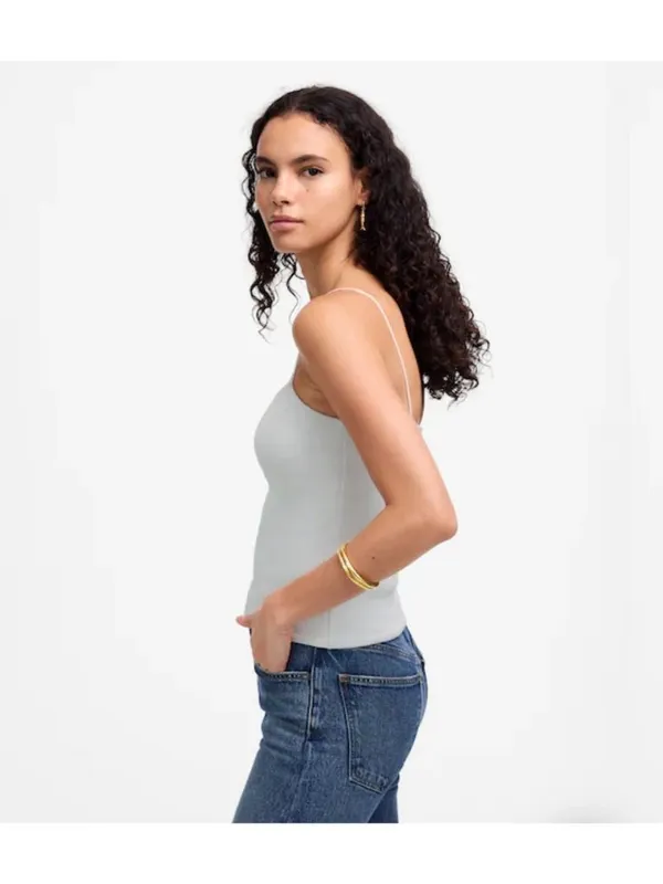 NWT Madewell White Squareneck Tank Top - Size: Medium - Image 10