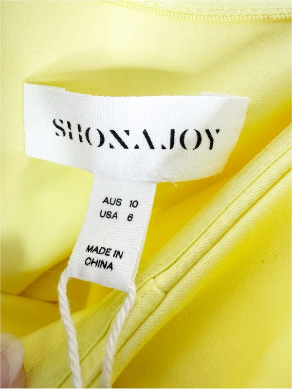 NWT Shona Joy Lani Strapless Draped Maxi Dress Lemonade Size 6 - Image 9