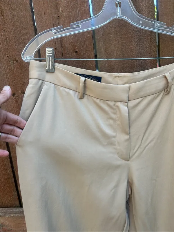 Brooks Brothers Beige Business Casual Preppy Pants Size 10 - Image 3