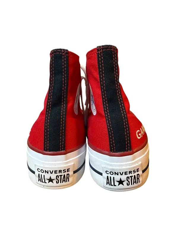 Converse All Stars USC Gamecocks Red Platform High Top Sneakers - Image 3