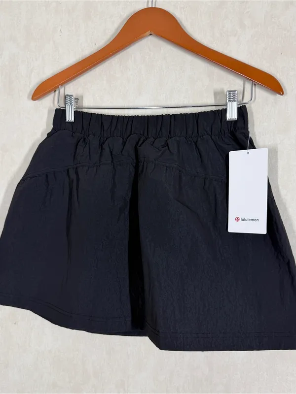NWT Lululemon Crinkle Nylon High-Rise Mini Skirt Skort Lightweight in Black S - Image 5