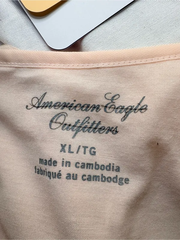 American Eagle Outfitters Blush Pink Crewneck Top - Image 6
