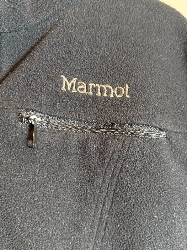 Vintage Marmot Windstopper Full Zip Fleece Vest Women's Large Black Gorpcore - Image 7