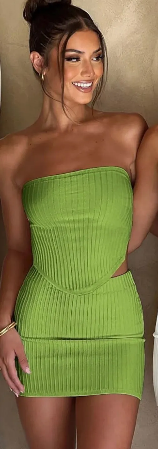 Green Two Piece Set Size M - Image 2
