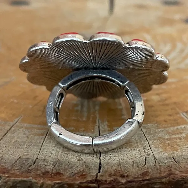 Prickly Pear Cactus Stretch Ring Red - Image 3