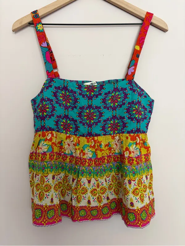 Natural Life Bohemian Patchwork Floral Tank Small - Image 2