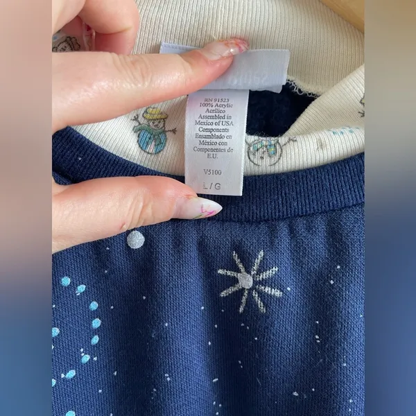 Wrangler Classic Blues Snowman Christmas Sweatshirt, Women's Size L - Image 9