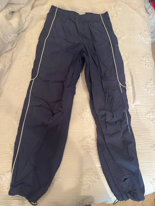BDG Urban Outfitters Navy Nylon Baggy Pants - Image 3