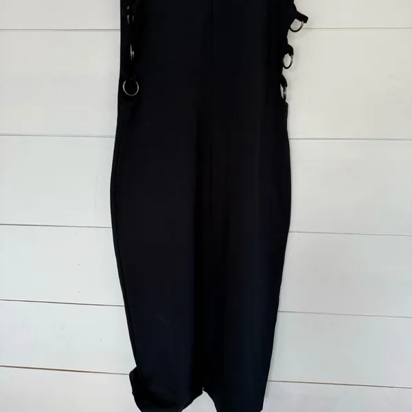 Free People Women’s Large Black Circle Ring Cutout Maxi Dress - Image 7