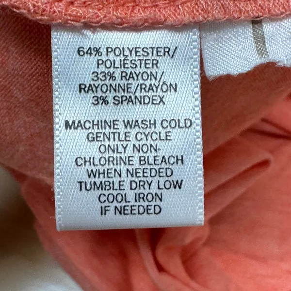 Lou & Grey Coral Heather Knit Sleeveless Drawstring Waist Knee Length Dress Med - Image 7
