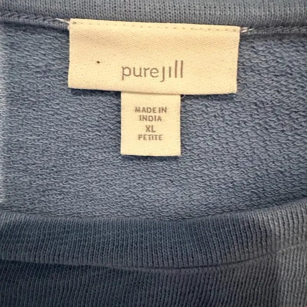 J. Jill pure 100% cotton FrenchTerry sweatshirt 3/4 balloon sleeve XLP‎ - Image 5
