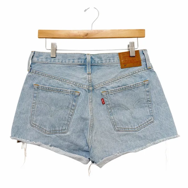 Levis 501 Distressed Button Fly Jean Shorts Sz 29 - Image 5