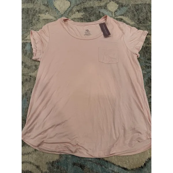 Kindred Bravely Everyday Maternity & Nursing Pocket T-shirt Dusty Pink Sz L NWT - Image 4