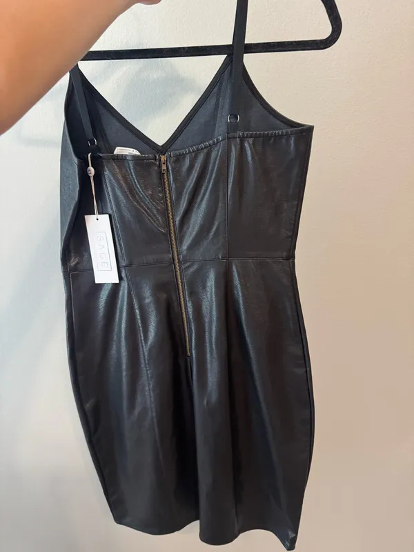 Sage The Label Dress Mini leather  - Image 4