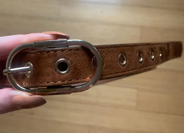 Madewell Brown Belt With Gold Details - Image 2