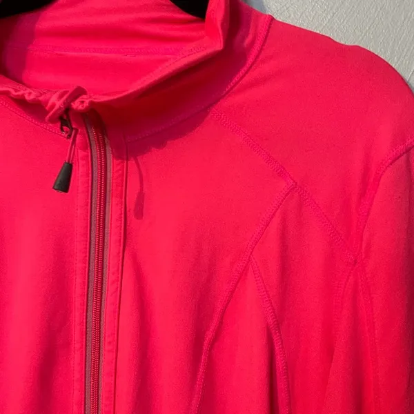 Hot Pink Athletic workout Long sleeve Zip up XL - Image 7