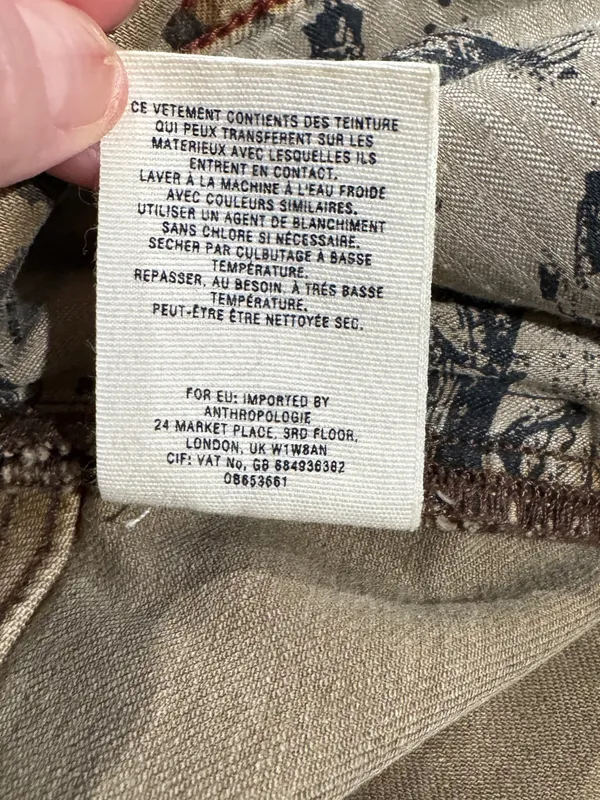 Pilots and the Letterpress Hyphen Leopard Print Denim Shorts Size 30/10 - Image 7