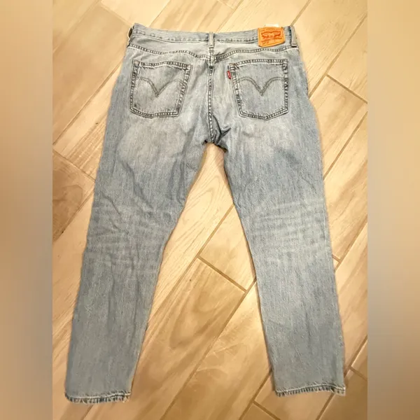 Levi's Light Blue High-Rise Button-Fly Distressed Women's Jeans - Image 6