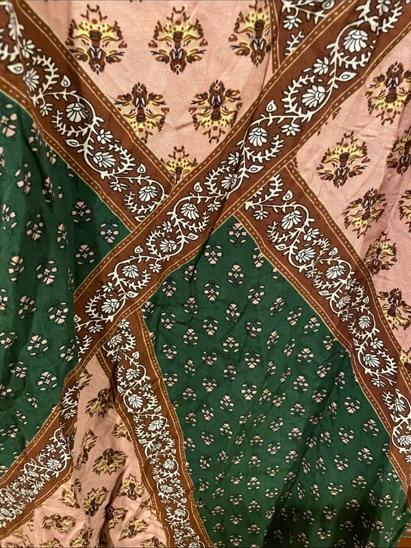 NATURAL LIFE Pink and Brown Floral Paisley Slip Dress - Image 3