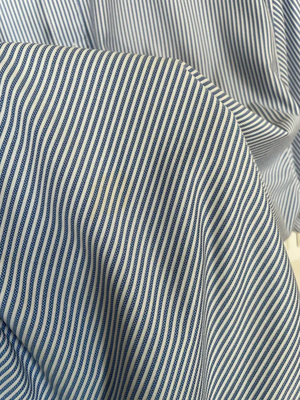 Footjoy Mens Short Sleeve Stripes Polo Golf Shirt Size Large Blue/White - Image 4