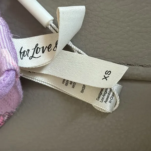 For Love and Lemons‎ NWT Pointelle Bralette Lavender Floral Print XS - Image 6