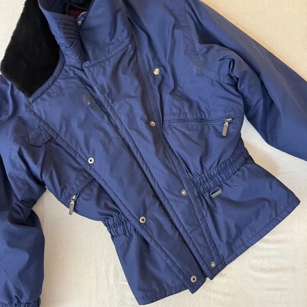 Vintage Head Skiwear Navy‎ Blue Insulated Ski Jacket Women Size 10 retro snow - Image 8