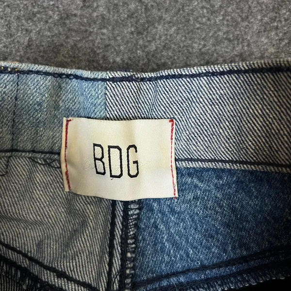 BDG High-Rise Baggy Patchwork Jeans Multi-Color Embroidered Denim Size 27 Boho - Image 3