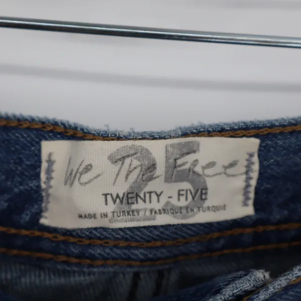 Free People Maggie‎ Mid Rise Button Fly Straight Leg Denim Jeans Blue Size 25 - Image 7
