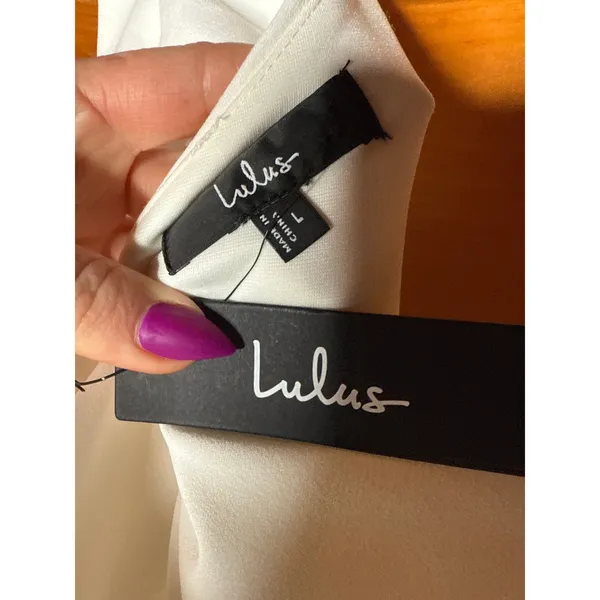 NWT Lulus Flawless Vibes White One-Shoulder Tiered Wide-Leg Jumpsuit Elegant L - Image 6
