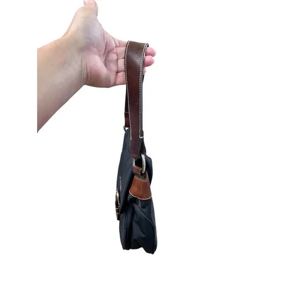 Dooney Bourke womans Black Brown Canvas Leather Handbag SKU 8761 - Image 13