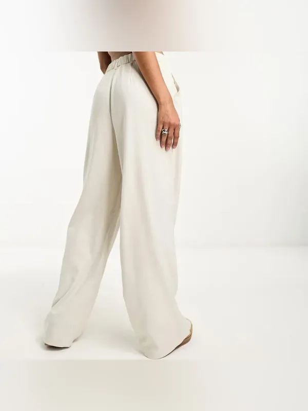 Hollister Co. Ultra High Rise Wide Leg Cargo Trouser – Ivory/Cream – XS - Image 3