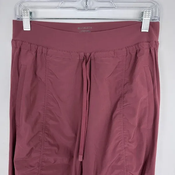 Athleta Attitude II Pant Jogger Tapered Mid Rise Mauve Athleisure Casual Size 8 - Image 3