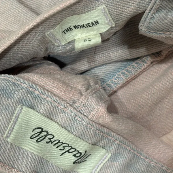 Madewell The Momjean Overdyed Edition‎ Pale Lilac High Rise Jeans AJ216 Size 25 - Image 9