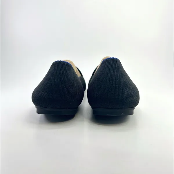 Rothys The Loafer Black Knit Royal Blue Trim Slip On Comfort Size 12 Minimalist - Image 10
